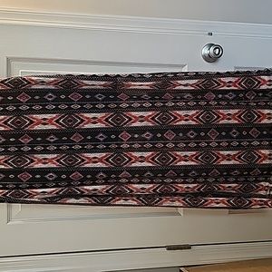 No Boundaries Maxi Skirt, Printed Sheer Overlay on thigh length skirt